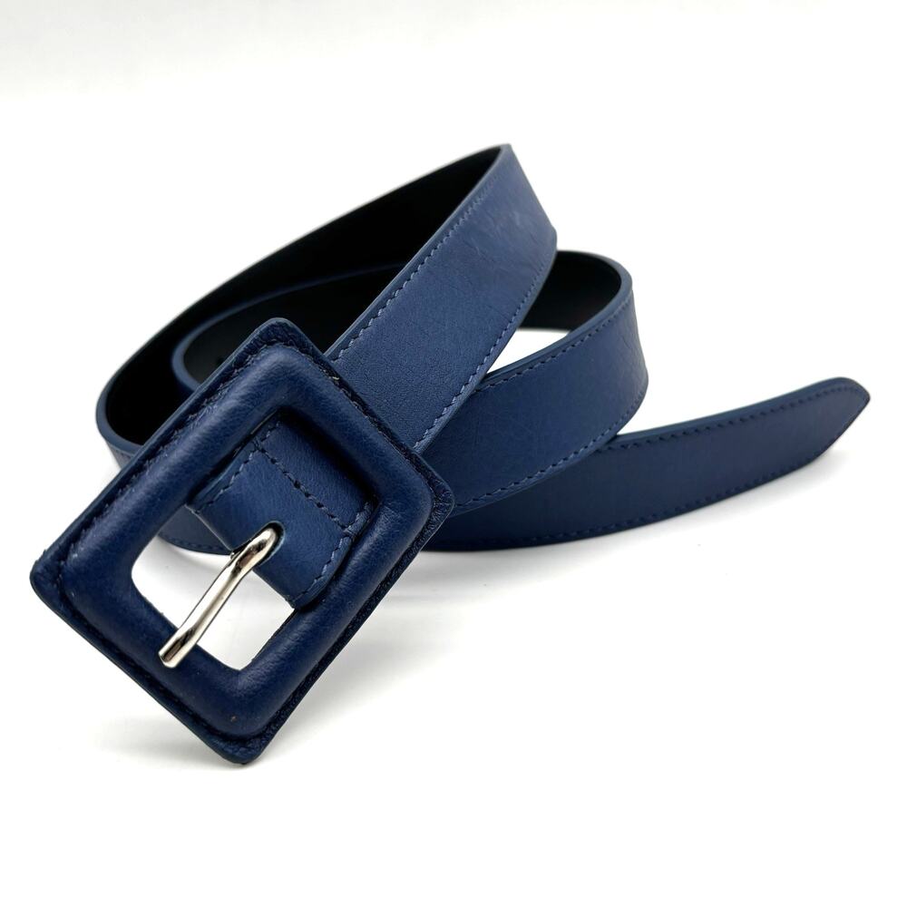 NEW B-Low the Belt Ana Vibrant Mini Royal Blue Leather Waist Belt S 28-34" Italy